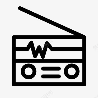 收音机电子家用电器图标图标