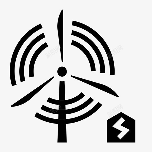 能源生态工业图标svg_新图网 https://ixintu.com 工业 工业固体 涡轮机 生态 能源 风力 风力涡轮机