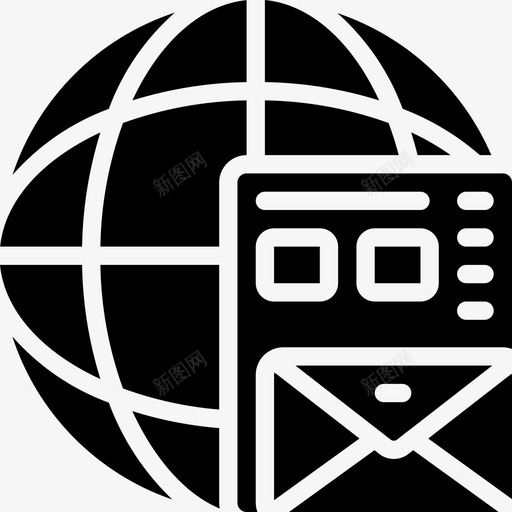 全球邮政服务2填充图标svg_新图网 https://ixintu.com 全球 填充 邮政服务2