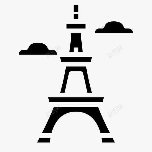 埃菲尔铁塔建筑地标图标svg_新图网 https://ixintu.com 地标 埃菲尔铁塔 建筑 建筑坚固 旅游