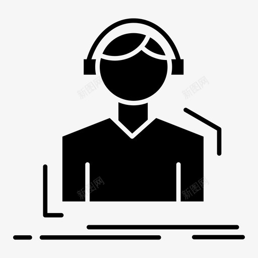 工程师耳机听力图标svg_新图网 https://ixintu.com 听力 声音设计和声音制作 工程师 美乐曼 耳机 音乐
