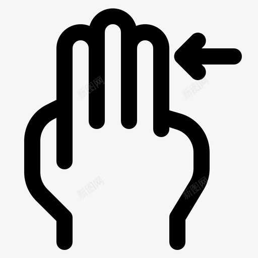 刷卡手指手势图标svg_新图网 https://ixintu.com 三 刷卡 手 手势 手势轮廓 手指