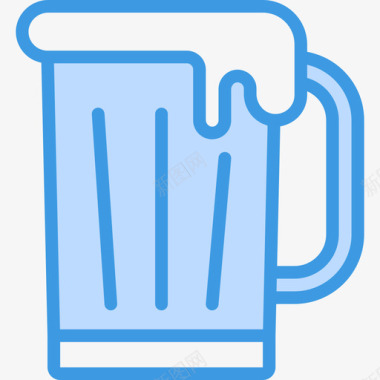啤酒酒精饮料4蓝色图标图标