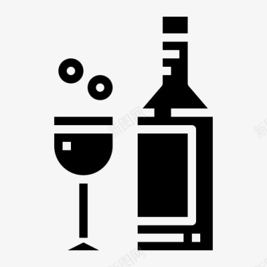 葡萄酒酒精玻璃杯图标图标
