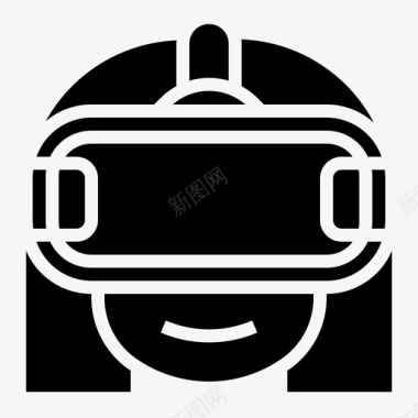纸板虚拟现实虚拟现实护目镜图标图标