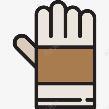 手套卡彭特9线性颜色图标图标