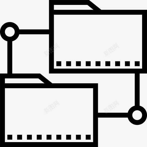 文件共享网络和数据库概要线性图标svg_新图网 https://ixintu.com 文件共享 线性 网络和数据库概要