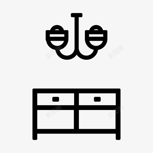 衣柜橱柜箱子图标svg_新图网 https://ixintu.com 家具 家具大胆的图标 家居 橱柜 箱子 衣柜