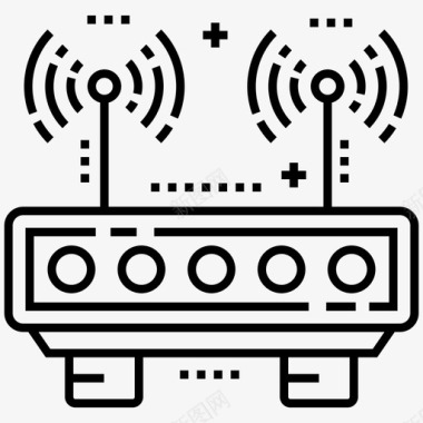 wifi路由器热点调制解调器互联网无线图标图标