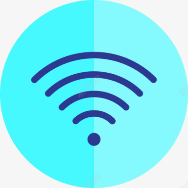 Wifi信号接口81扁平图标图标