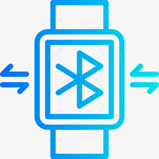 蓝牙智能手表2渐变图标svg_新图网 https://ixintu.com 智能手表2 渐变 蓝牙