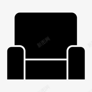 沙发座椅坐姿图标图标