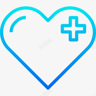 心脏保健12梯度图标图标