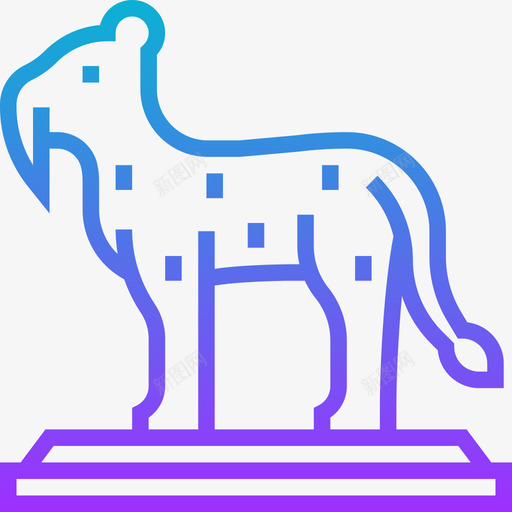 原始44号博物馆梯度图标svg_新图网 https://ixintu.com 44号博物馆 原始 梯度