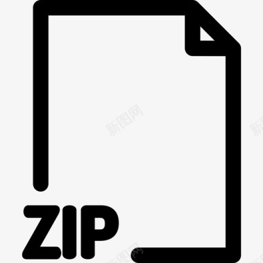 Zip文件文件和文档32线性图标图标