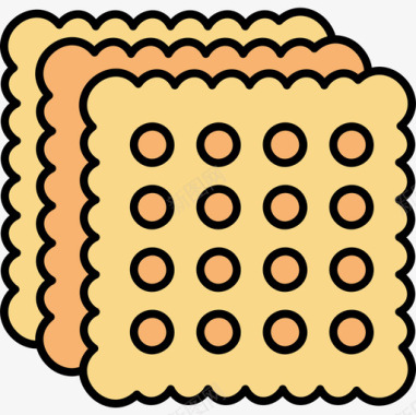 饼干面包店63彩色图标图标