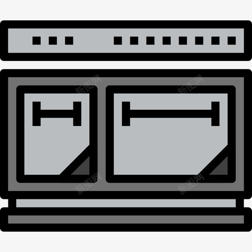 微波炉厨房工具15线性颜色图标svg_新图网 https://ixintu.com 厨房工具15 微波炉 线性颜色