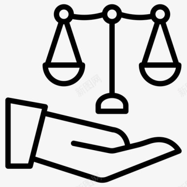 平衡法院手图标图标