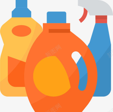 洗涤剂超市27扁平图标图标