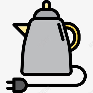 水壶家用电气设备2线性颜色图标图标