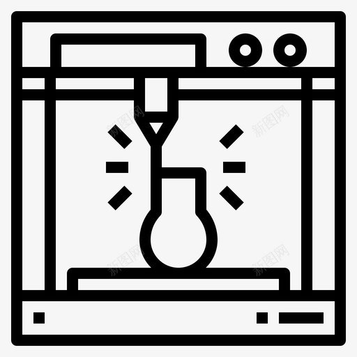 3d打印机设备塑料图标svg_新图网 https://ixintu.com 3d打印机 印刷 塑料 技术 设备