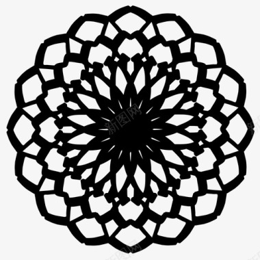 抽象艺术伊斯兰艺术曼陀罗图标图标