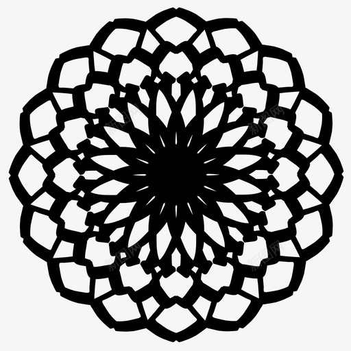 抽象艺术伊斯兰艺术曼陀罗图标svg_新图网 https://ixintu.com 伊斯兰艺术 抽象创作10 抽象艺术 曼陀罗 装饰 轮廓