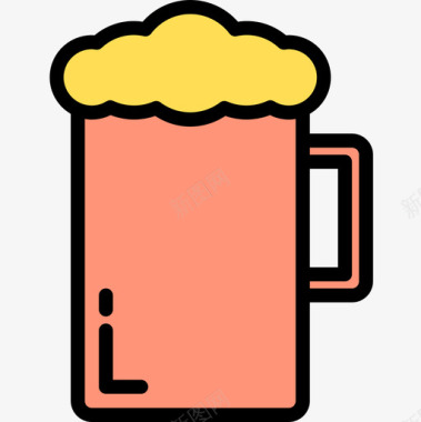 啤酒食品116线性颜色图标图标