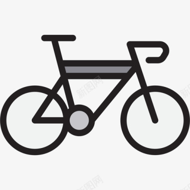 自行车生态155线性颜色图标图标