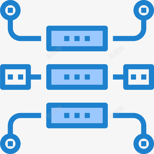 数据网络和数据库22蓝色图标svg_新图网 https://ixintu.com 数据 网络和数据库22 蓝色