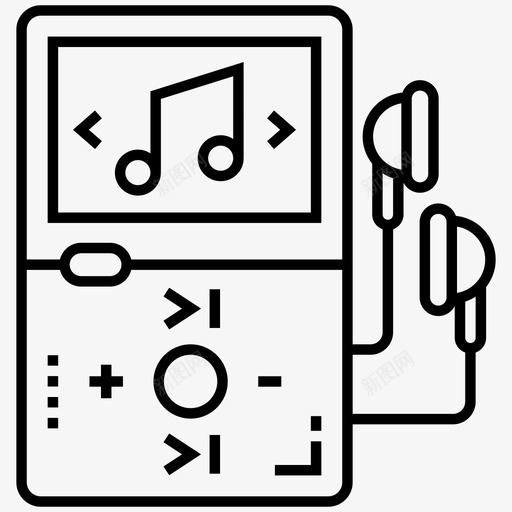 带耳机的ipod数字音乐播放器ipod音乐图标svg_新图网 https://ixintu.com ipod音乐 带耳机的ipod 技术设备行图标 收听音乐 数字音乐播放器
