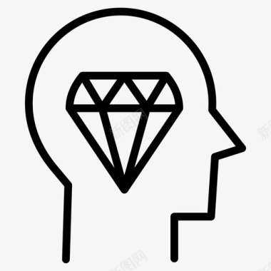 钻石宝石头图标图标