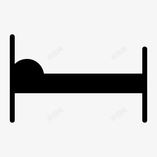 床垫卧室就寝时间图标svg_新图网 https://ixintu.com 卧室 就寝时间 床垫 放松 旅馆