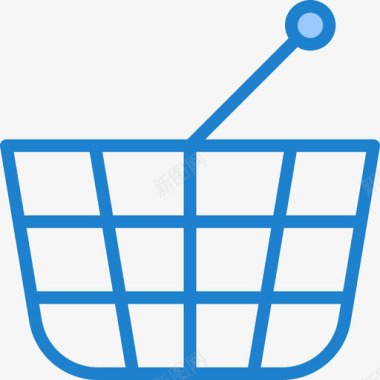 购物篮必需品在线营销3蓝色图标图标