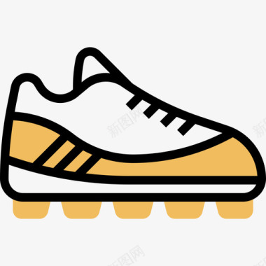 跑鞋美式足球4黄影图标图标