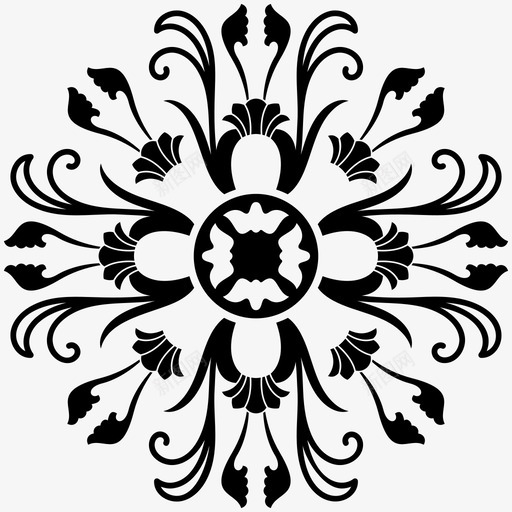 花卉边框经典框架图标svg_新图网 https://ixintu.com 不同风格的设计元素集合 刺绣设计 经典框架 花卉设计 装饰元素 边框设计