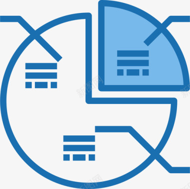 饼图分析9蓝色图标图标