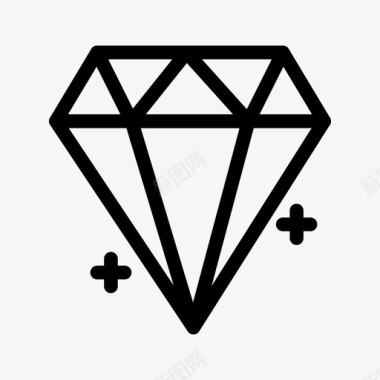 钻石电子商务珠宝图标图标