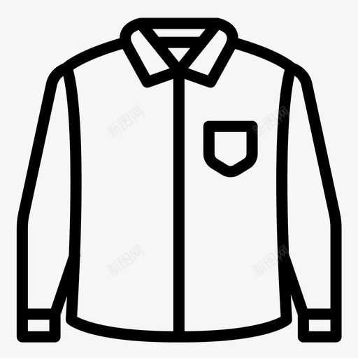 衬衫衣服长袖图标svg_新图网 https://ixintu.com 上衣 衣服 衬衫 长袖