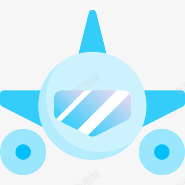 飞机旅行122蓝色图标图标