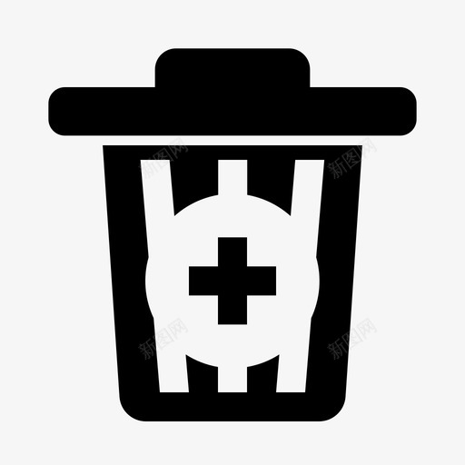 医疗垃圾清理垃圾桶图标svg_新图网 https://ixintu.com 健康图标 医疗垃圾 垃圾桶 清理