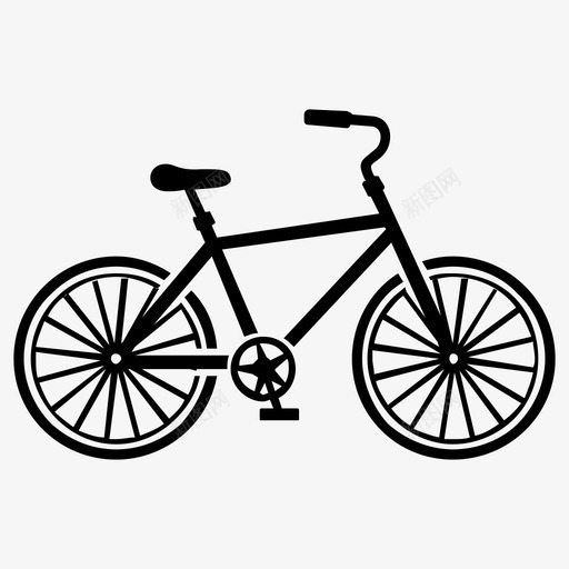 自行车骑乘交通工具图标svg_新图网 https://ixintu.com 交通工具 自行车 车辆 骑乘