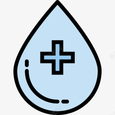 水保健7线性颜色图标图标