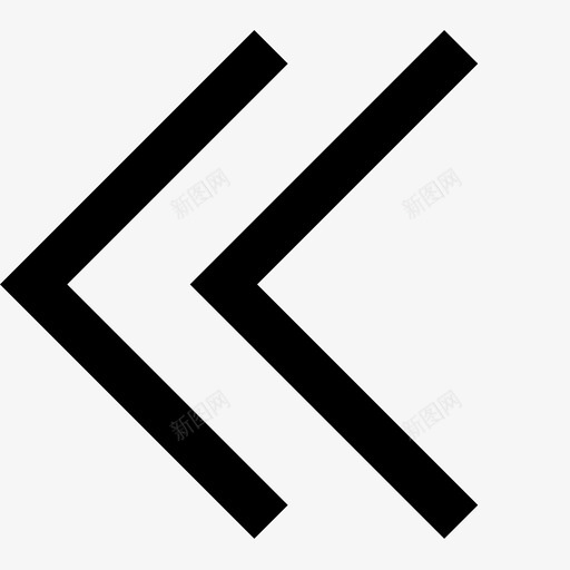 V形后退左图标svg_新图网 https://ixintu.com V形 上一个 光标指针实心 后退 回复 左