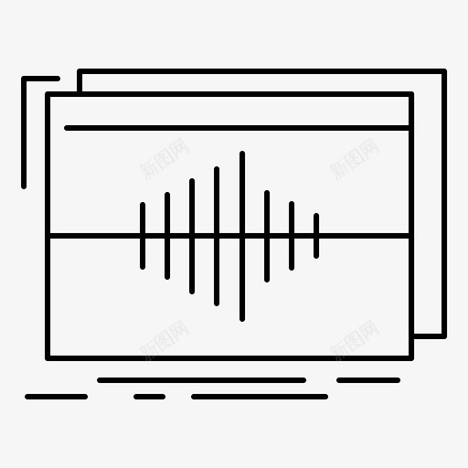 频率音频赫兹图标svg_新图网 https://ixintu.com 声音设计和声音制作 序列 波 赫兹 音频 频率