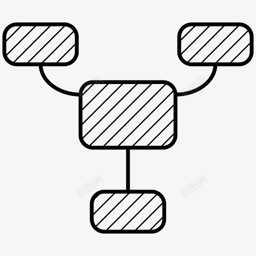 模型层次结构树图标svg_新图网 https://ixintu.com 信息图 层次结构 树 模型