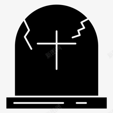 坟墓墓碑万圣节图标图标