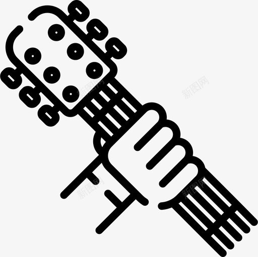 吉他自由时间12线性图标svg_新图网 https://ixintu.com 吉他 线性 自由时间12