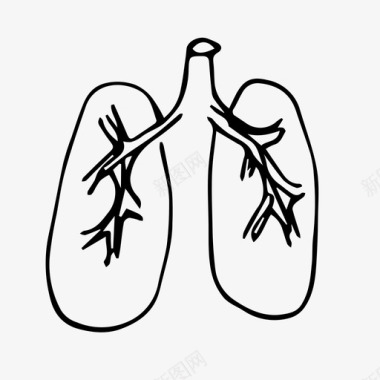肺医院人体器官图标图标