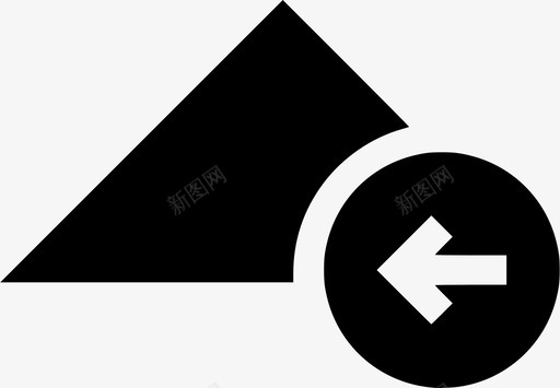 左三角形金字塔形状图标svg_新图网 https://ixintu.com 三角形 三角形箭头 左三角形 形状 用户界面 金字塔